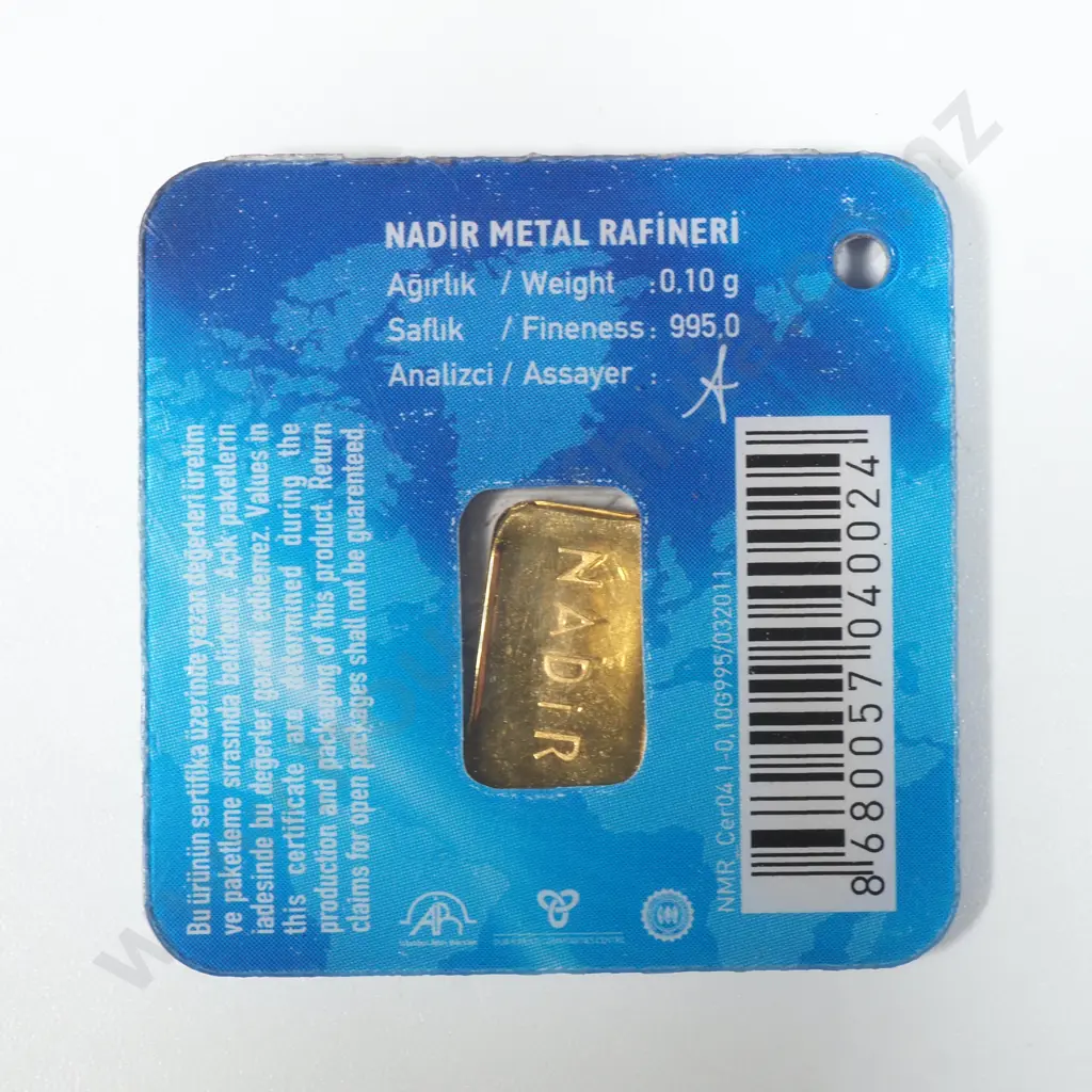 Nadir Gold Bar 0.1 Gram  Image 1++