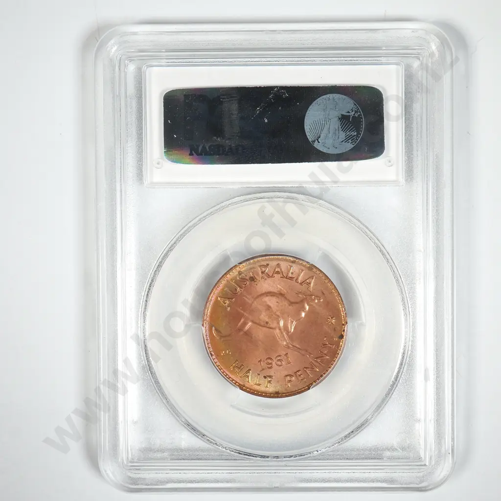 1961 Australia Half Penny PCGS Graded MS64 RB  Image 1++