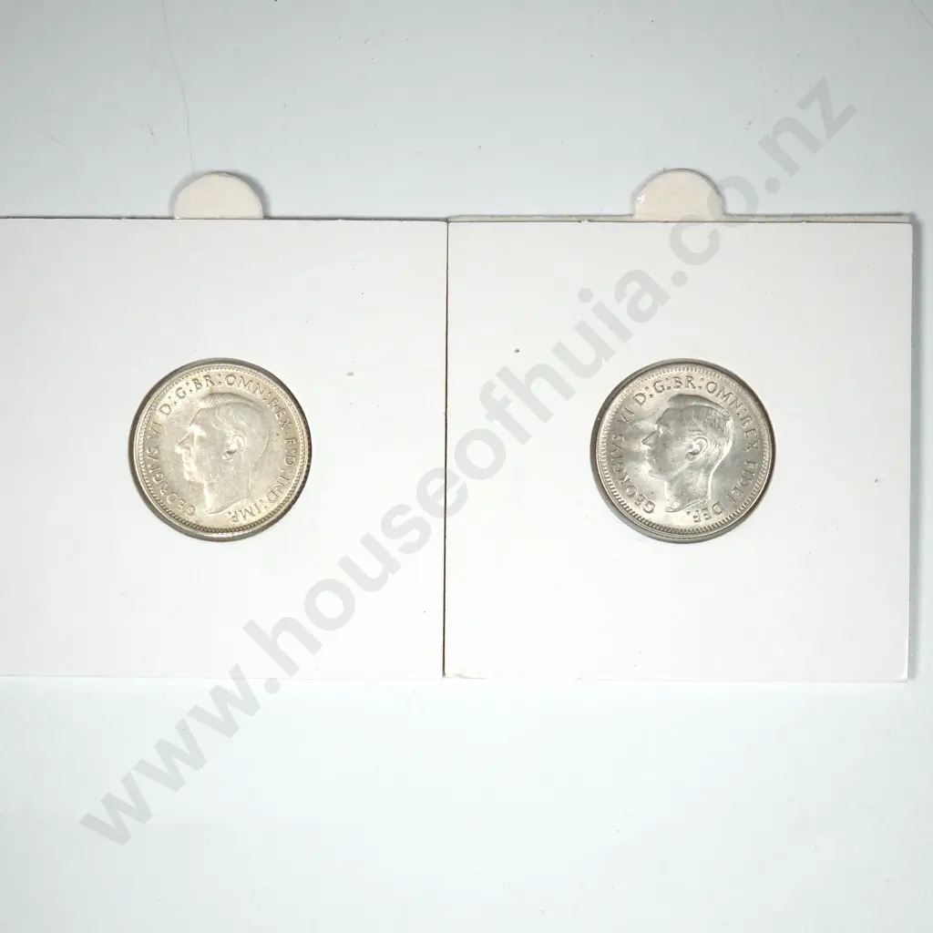 Two Australia Carded Sixpences - Better Grades  Image 1++