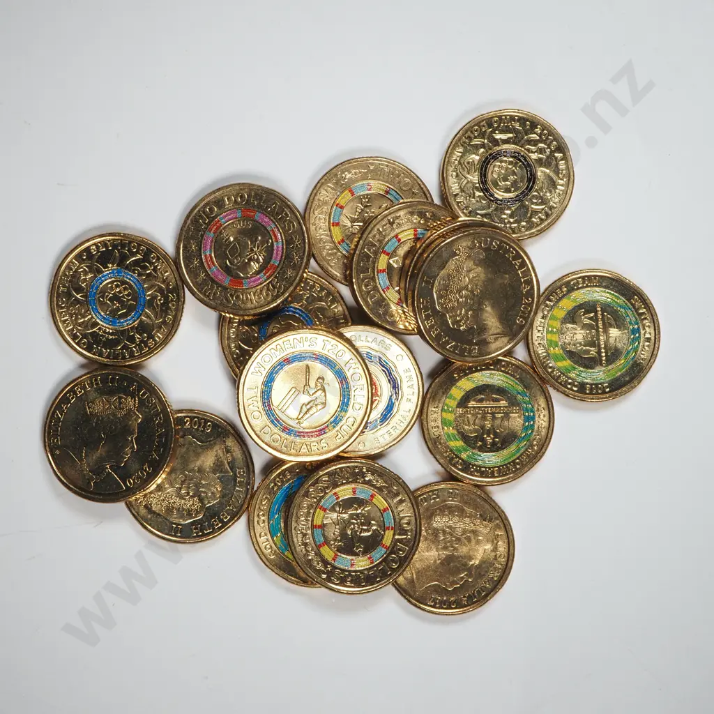 17 Australia Bi Colour Commemorative Two Dollar Coins  Image 1++