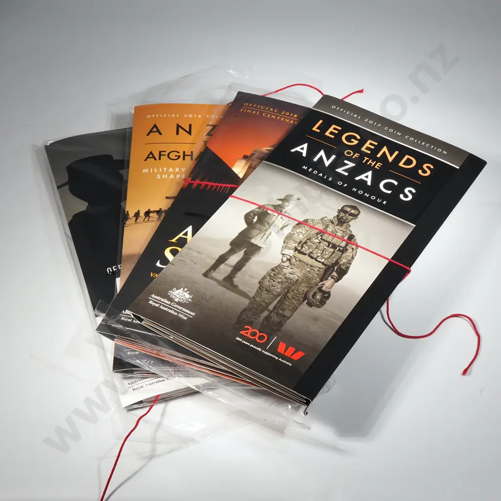 Four Large Anzac Related Coin Sets  Image 1++