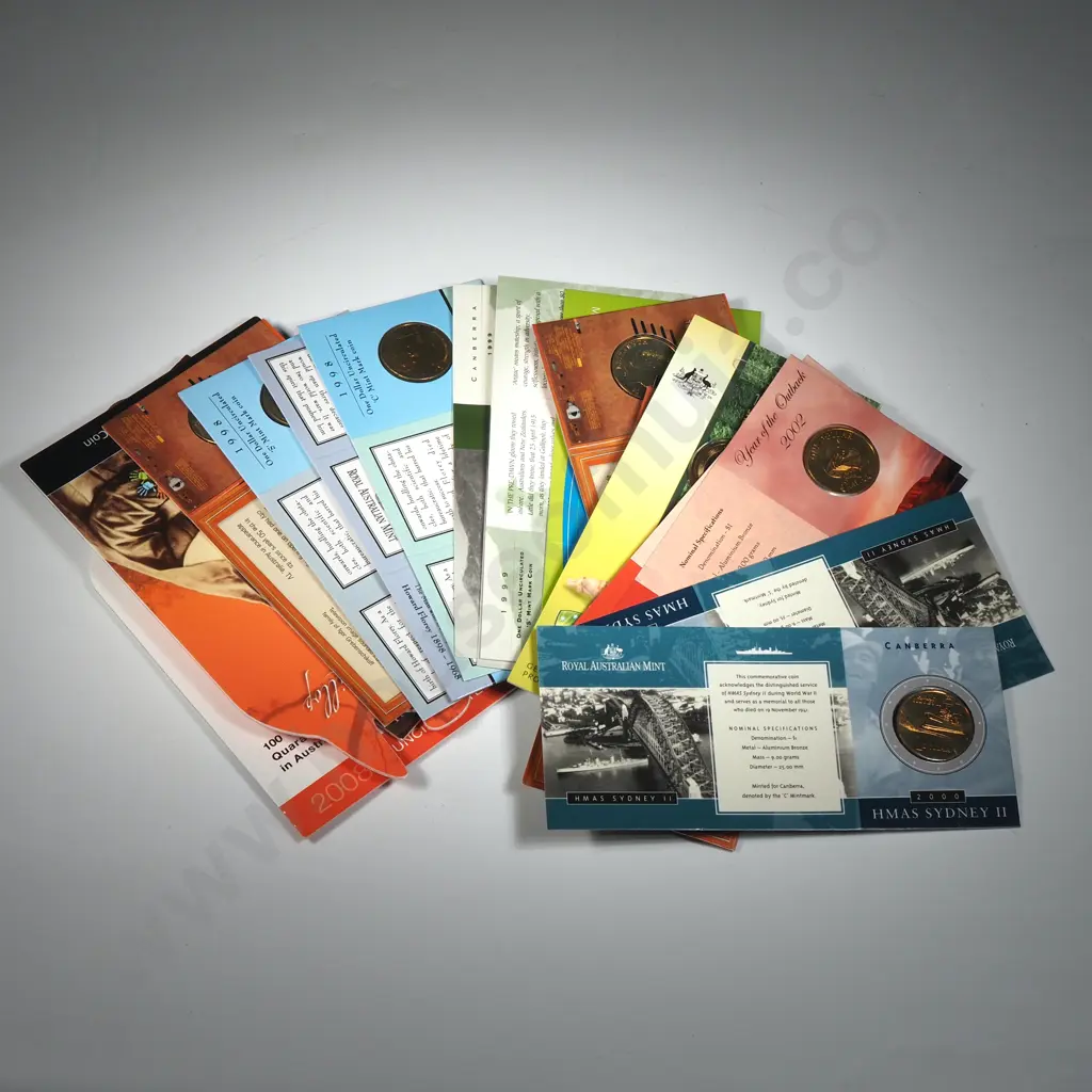 Assorted Lot of Approx 10 Australian UNC One Dollar Coins Image 1++