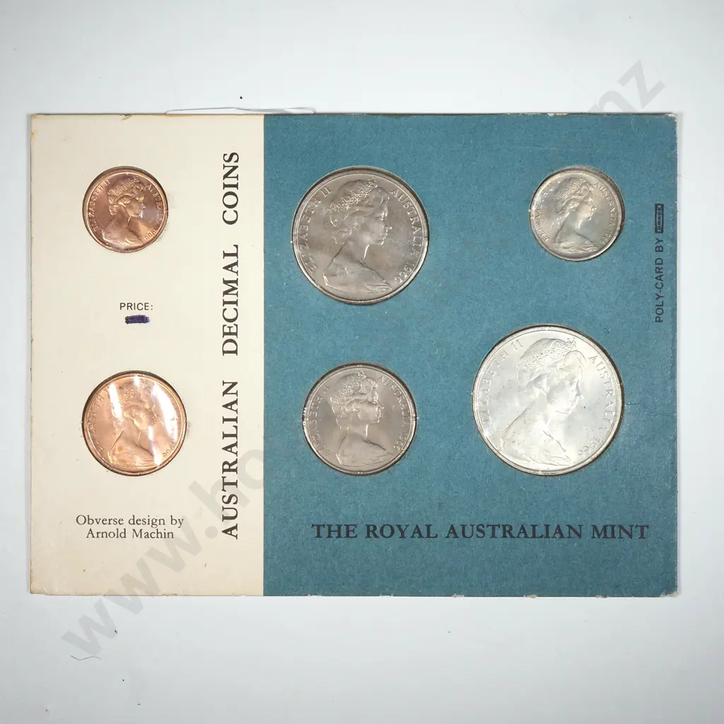 1966 Australian Coin Set w Silver 50 Cent Coin  Image 1++