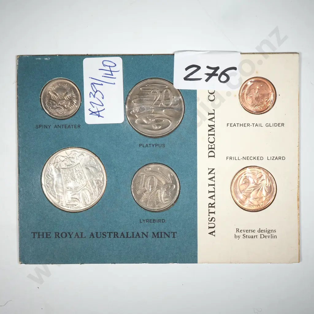 1966 Australian Coin Set w Silver 50 Cent Coin  Image 1++