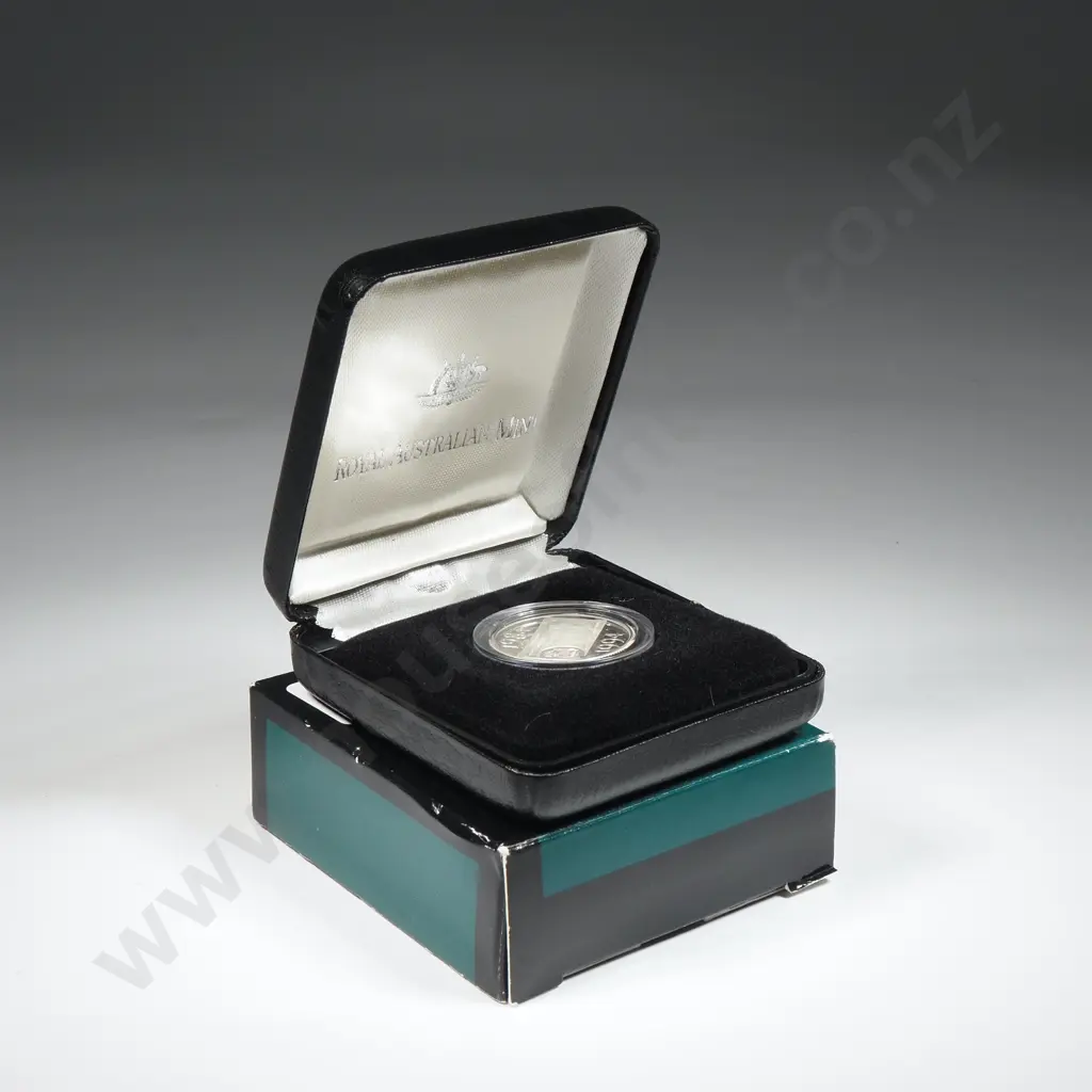 One Dollar Australian Cased Proof Coin - 11.49 Grams Sterling Silver  Image 1++