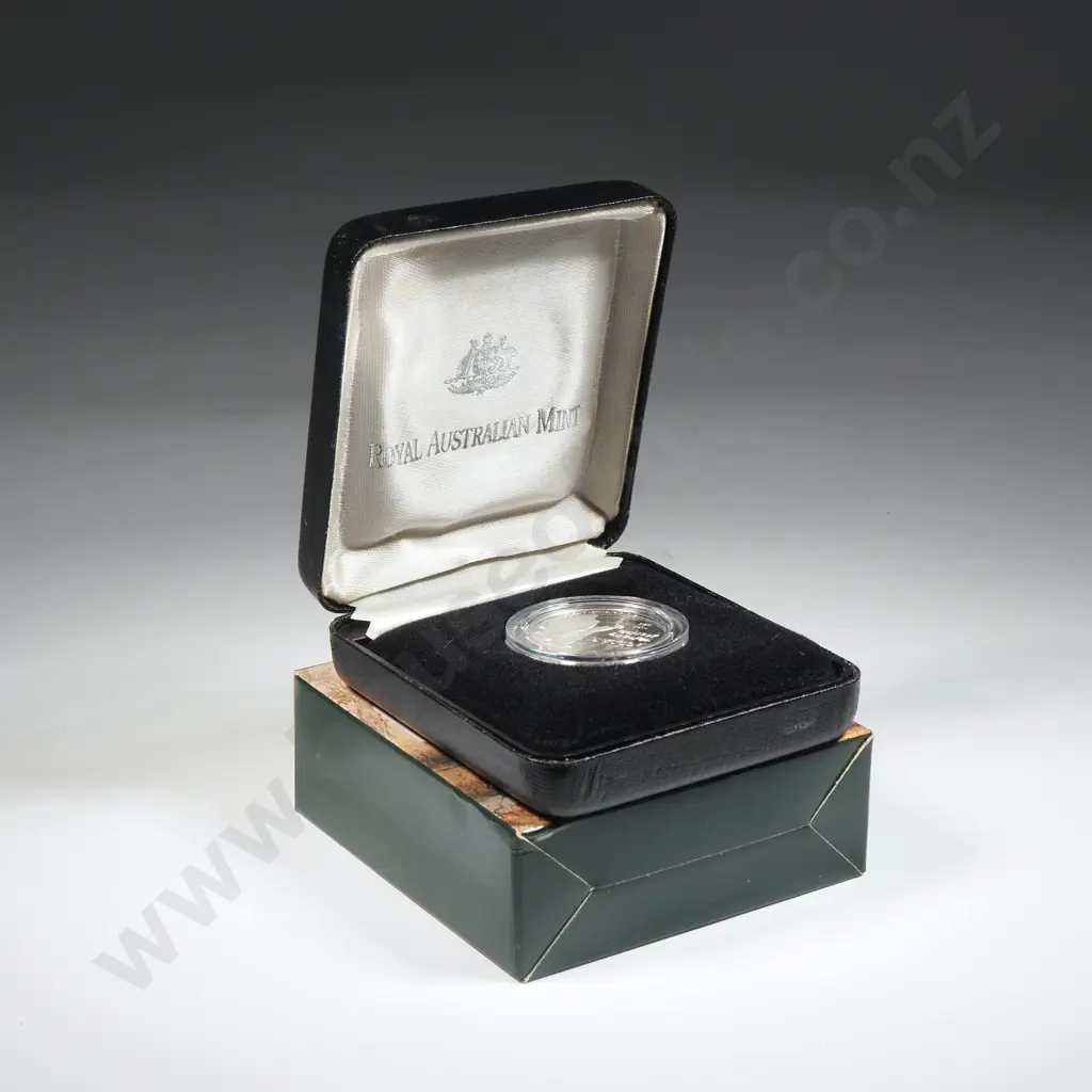 One Dollar Australian Cased Proof Coin - 11.49 Grams Sterling Silver  Image 1++