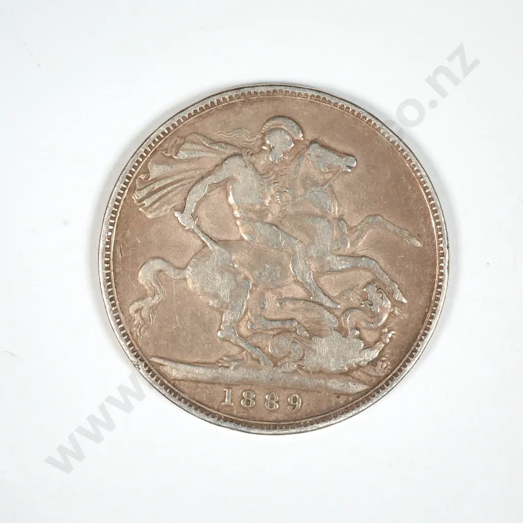 1889 United Kingdom Silver Crown  Image 1++