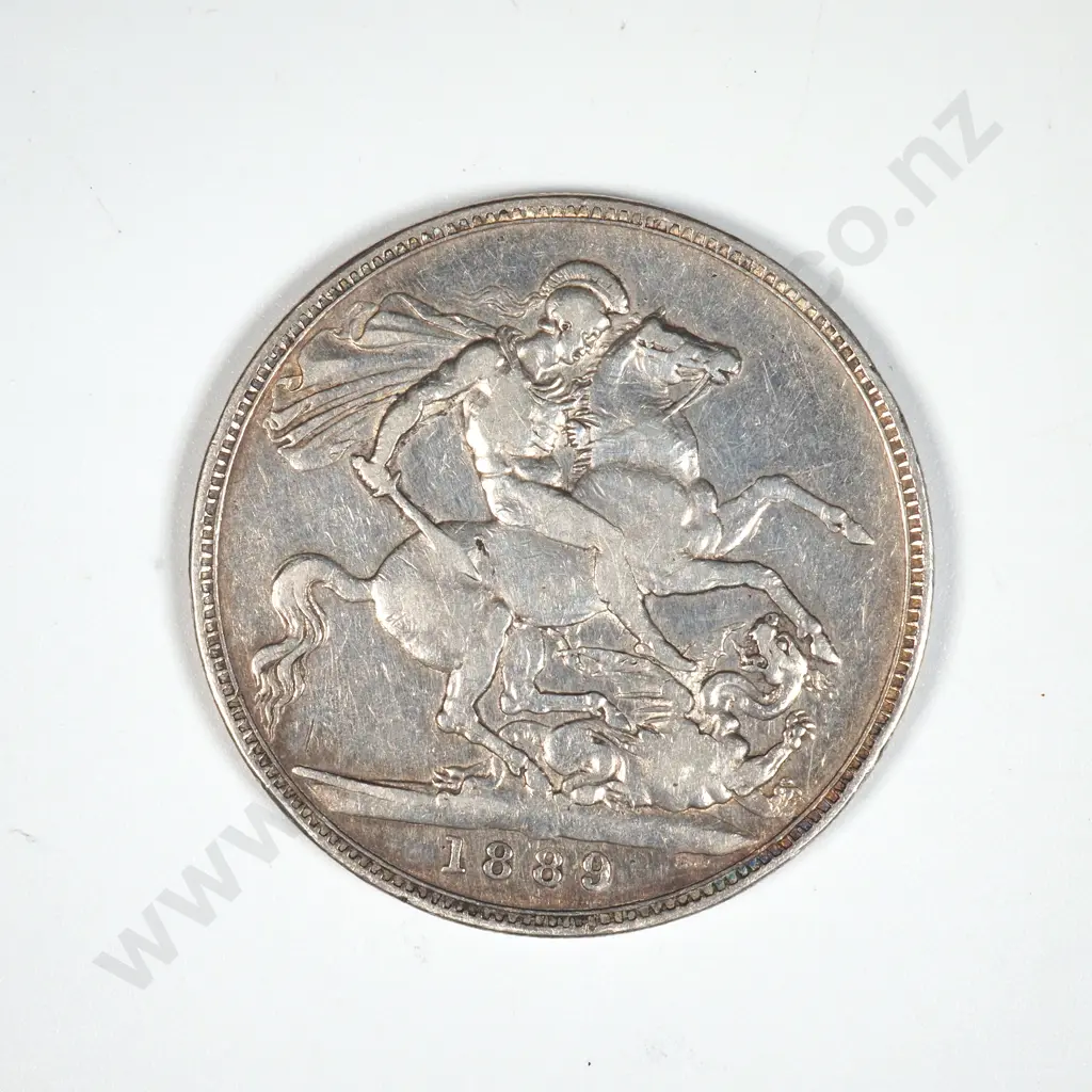 1889 United Kingdom Silver Crown  Image 1++