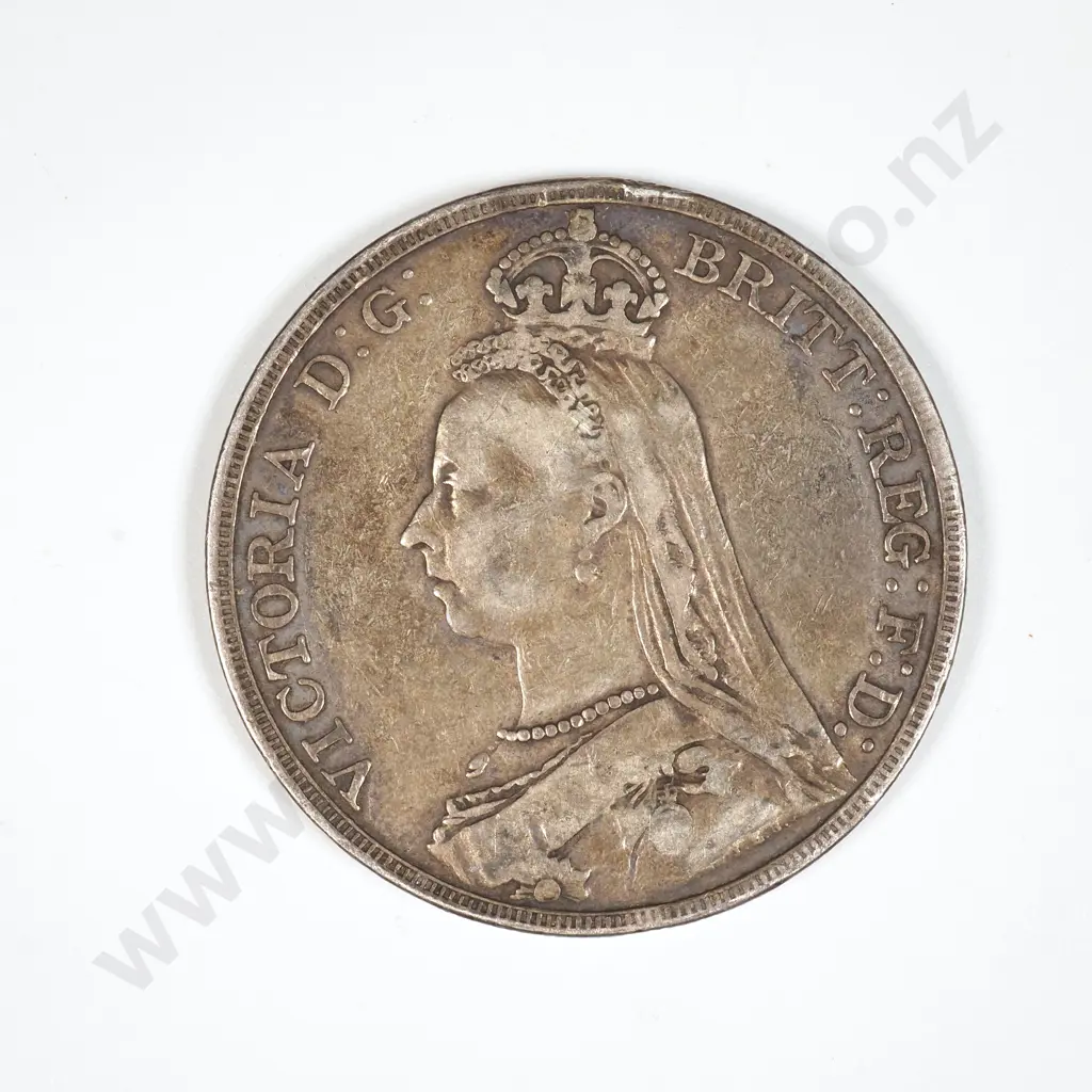 1889 United Kingdom Silver Crown  Image 1++