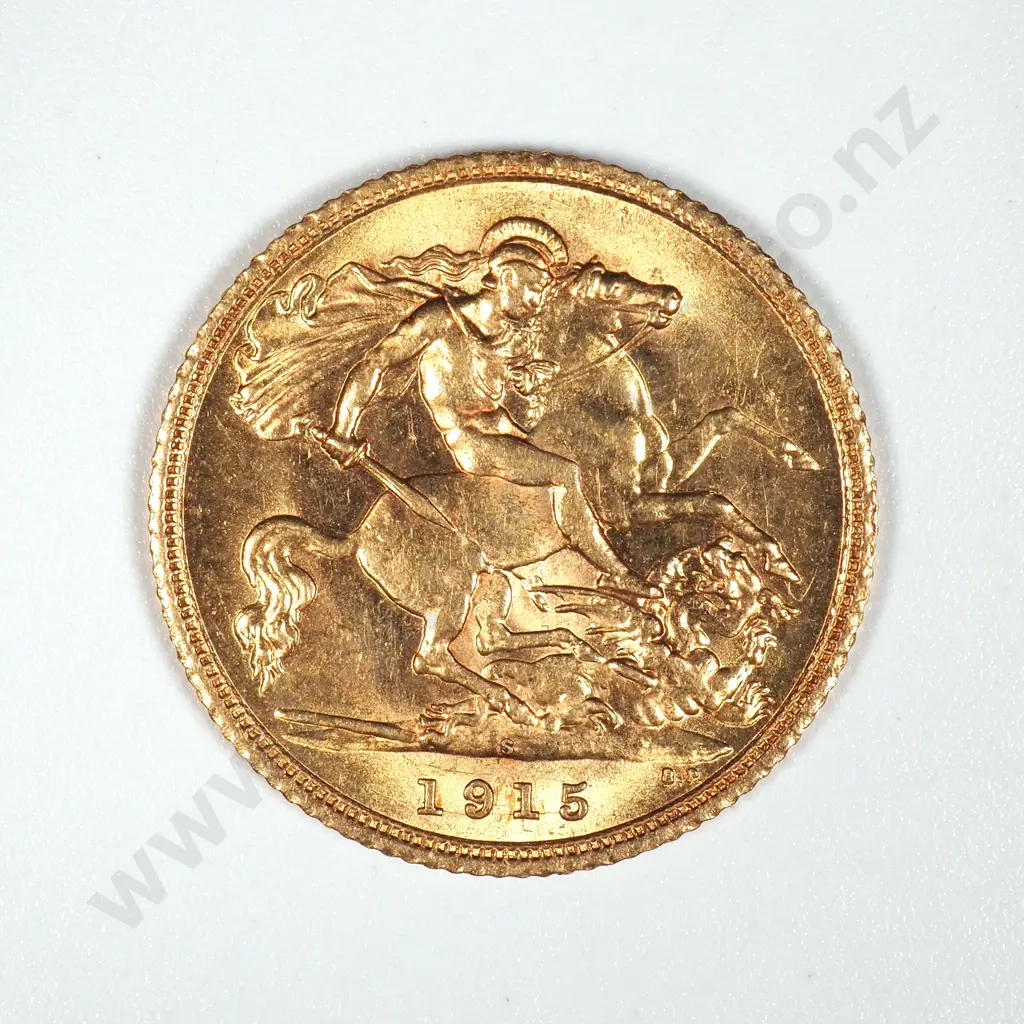1915 Sydney Mint Half Sovereign  Image 1++