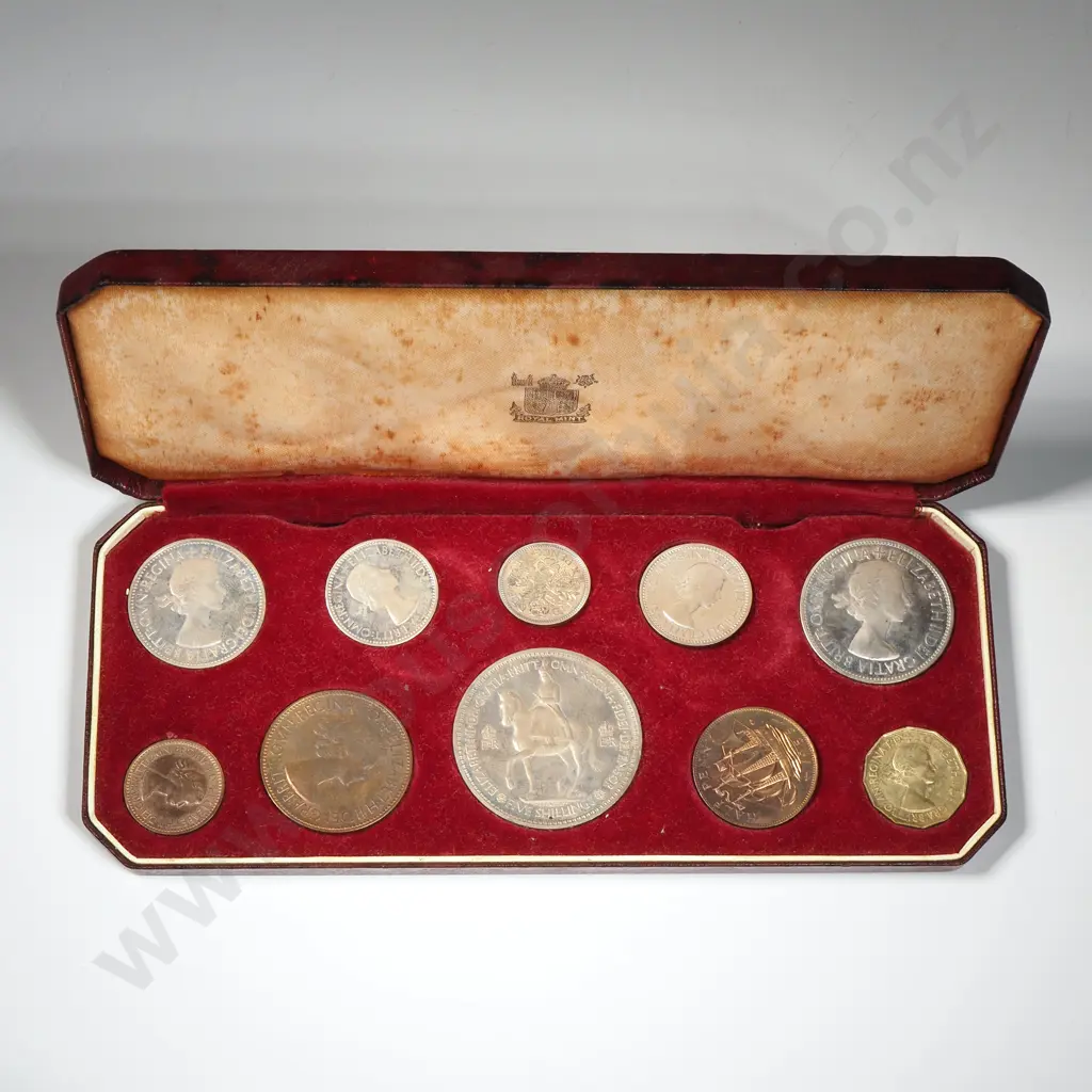 1953 United Kingdom Ten Coin Proof Set - Toned  Image 1++