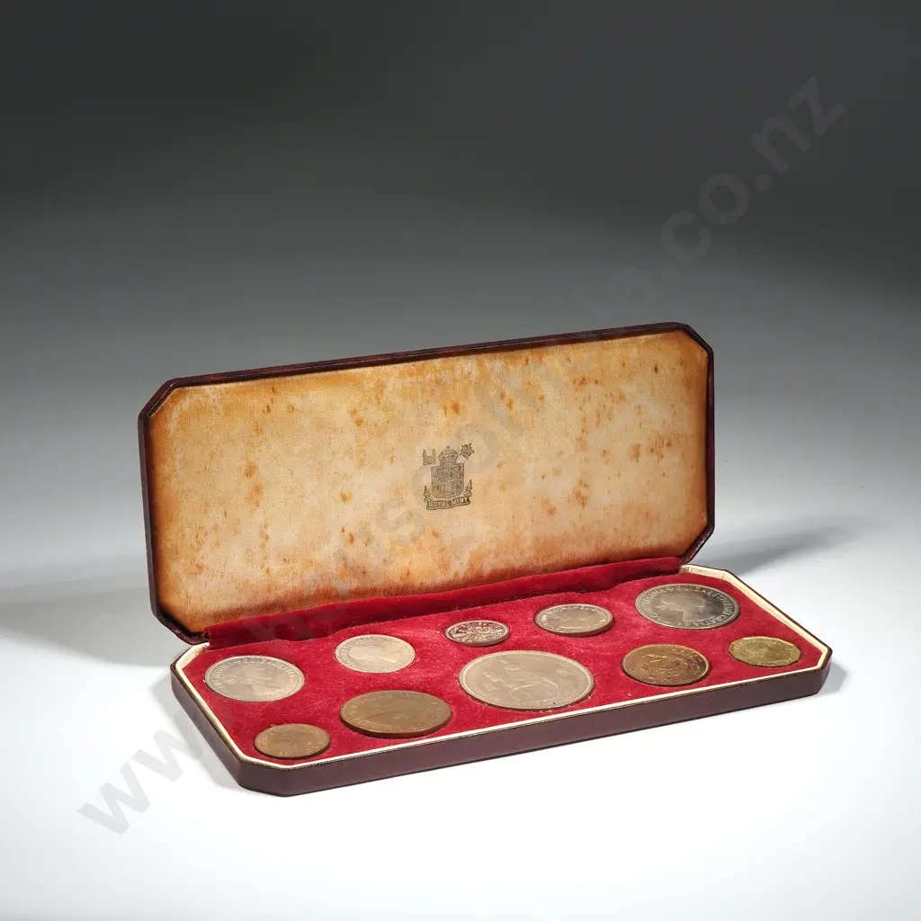 1953 United Kingdom Ten Coin Proof Set - Toned  Image 1++