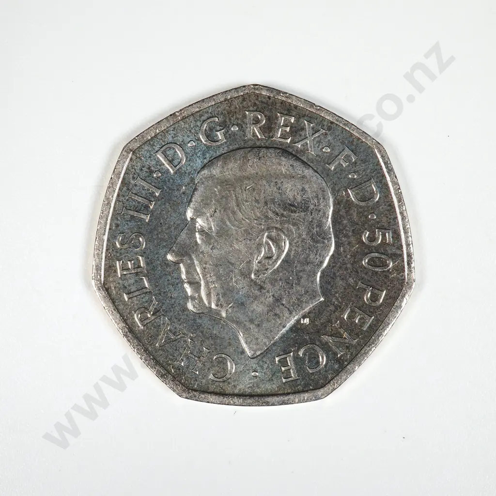 2022 Charles III Fifty Pence Coin - Uncrowned  Image 1++