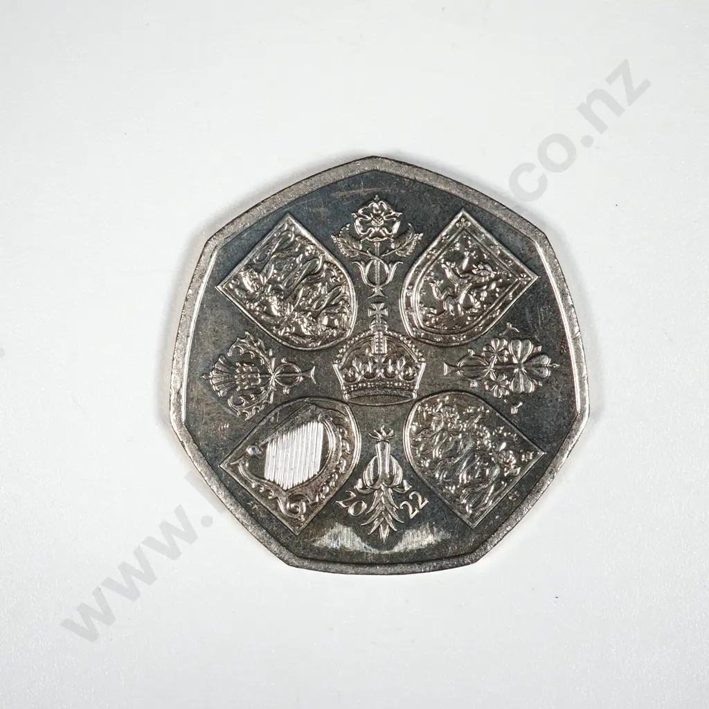 2022 Charles III Fifty Pence Coin - Uncrowned  Image 1++