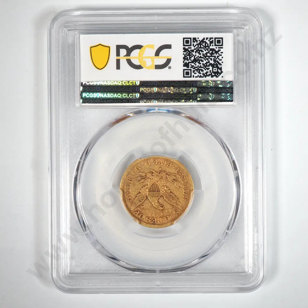 1880-S United States of America Five Dollar Gold Coin - PCGS Graded VF 25  Image 1++