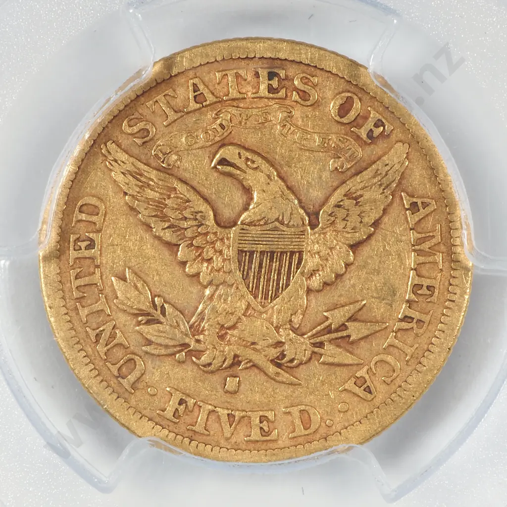 1880-S United States of America Five Dollar Gold Coin - PCGS Graded VF 25  Image 1++
