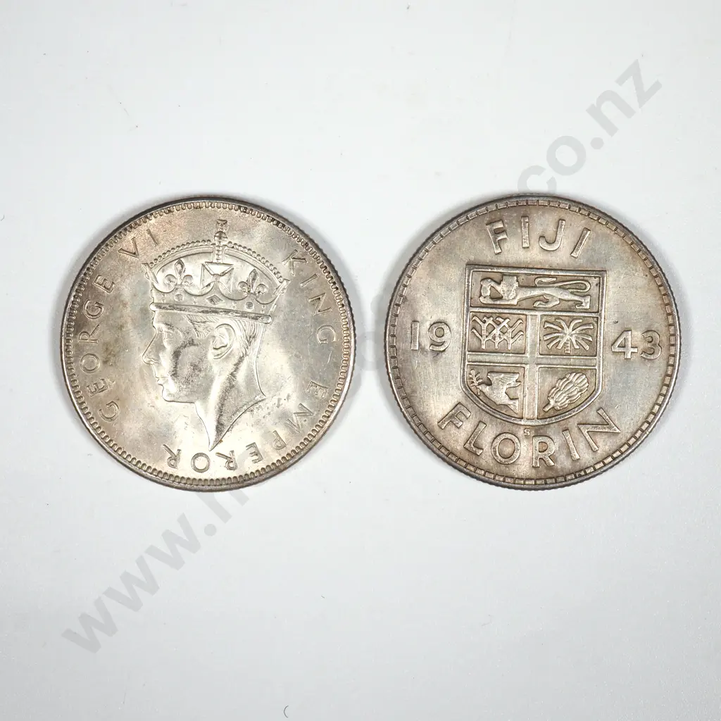 Two Fiji Florins - 90 % Silver  Image 1++