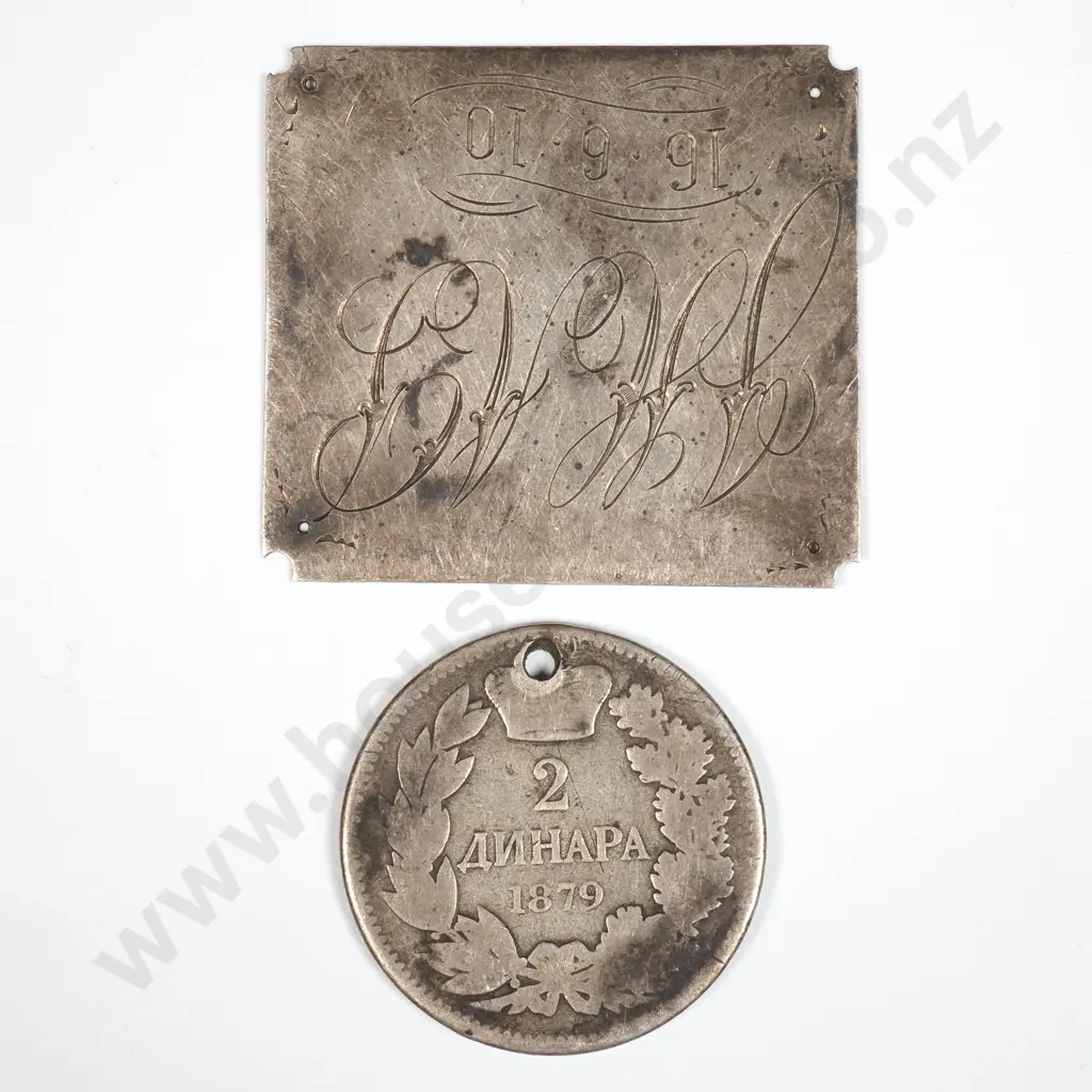 Sterling Plaque & Hold Coin  Image 1++