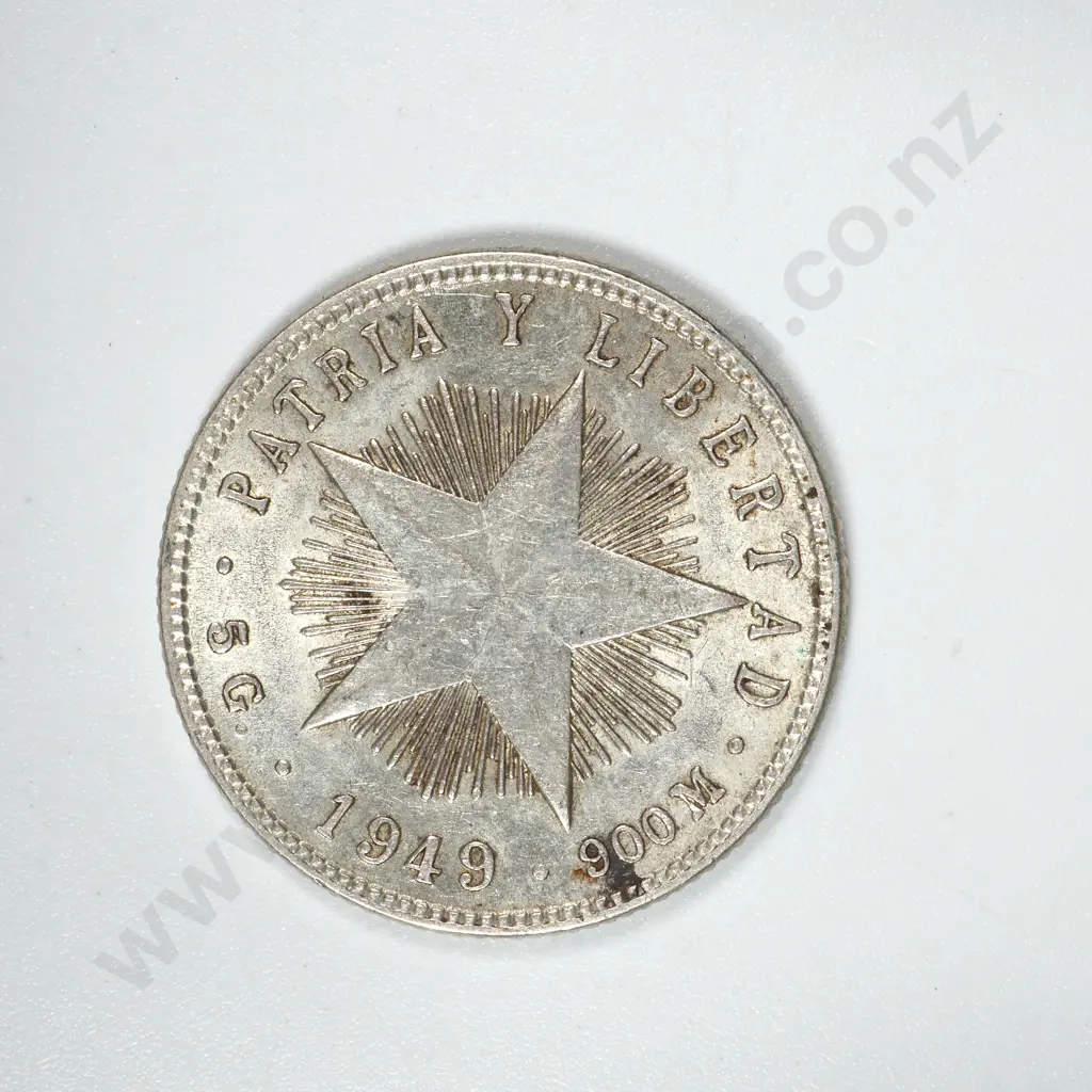 1949 Cuba 20 Centavos Coin  Image 1++