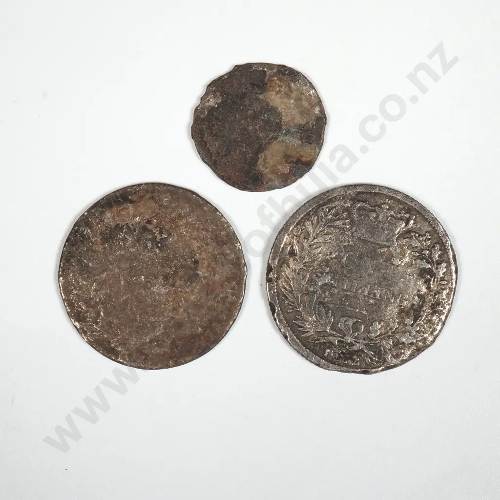 Assorted Sterling Silver Shipwreck Coinage from the Elingamite - Recovered by Kelly Tarlton   Image 1++