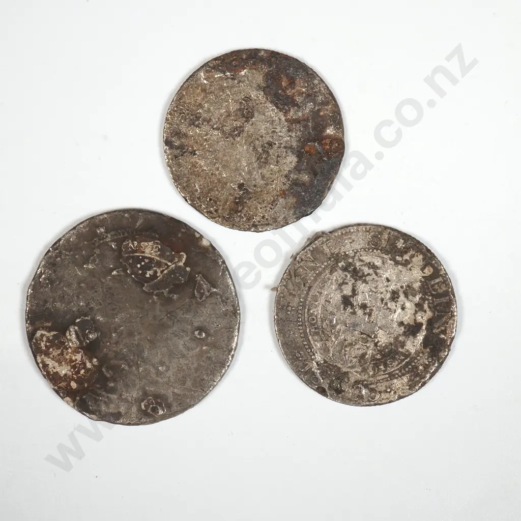 Assorted Sterling Silver Shipwreck Coinage from the Elingamite - Recovered by Kelly Tarlton   Image 1++