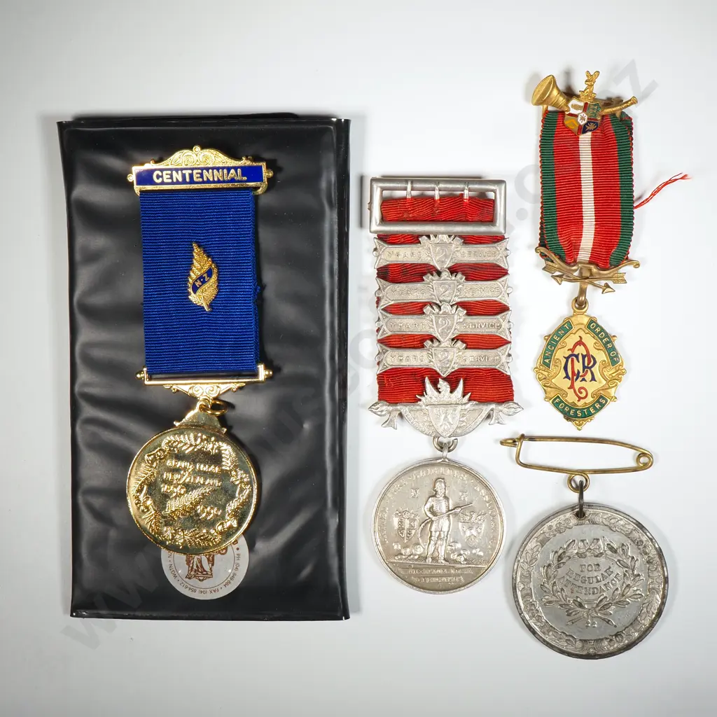 1951 UFBA Medal to Fireman H Lewis by Richmond VFB  & Assorted Commemorative Medals Image 1++