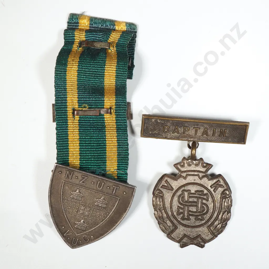 NZ Antique Sterling Silver Medal & One Other  Image 1++