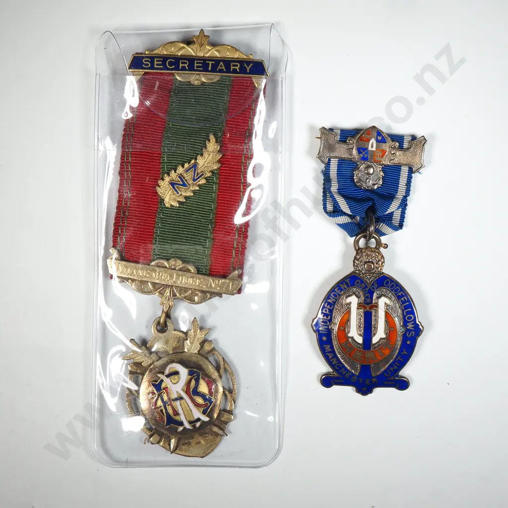 Two Sterling Silver Lodge Medals Image 1++