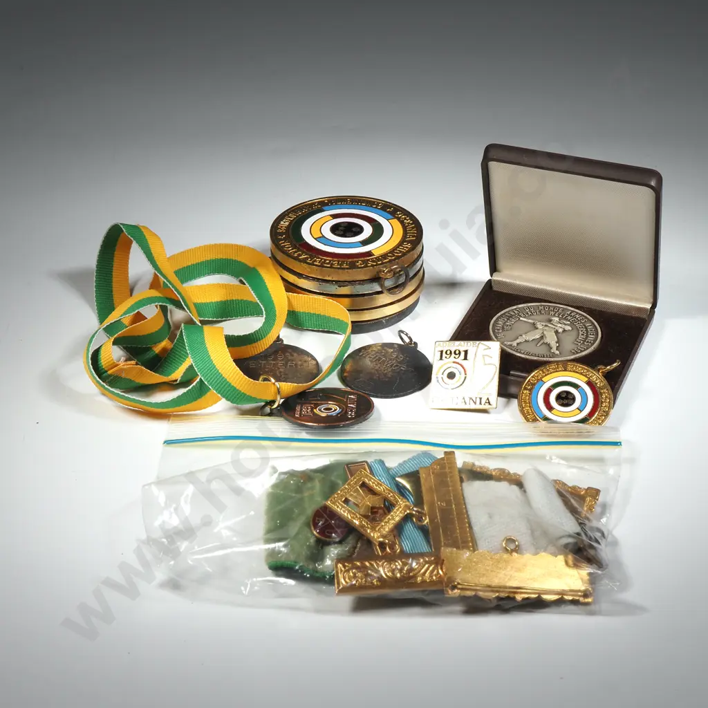 Assorted Lot of Masonic & Sporting Medals  Image 1++