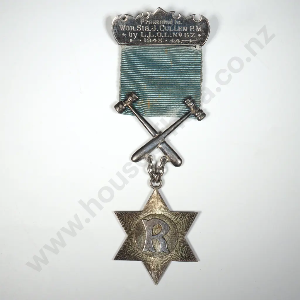 Sterling Silver Lodge Medal  Image 1++