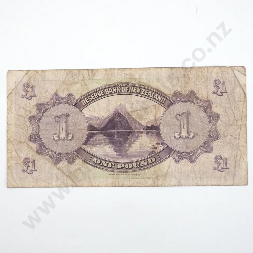 New Zealand One Pound Lefeaux - Heavily Circulated Condition  Image 1++