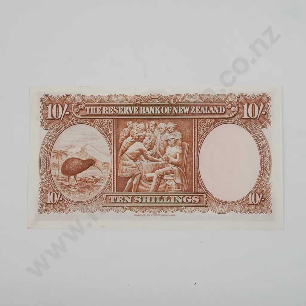 New Zealand 10 Shilling Fleming Banknote - AUNC  Image 1++
