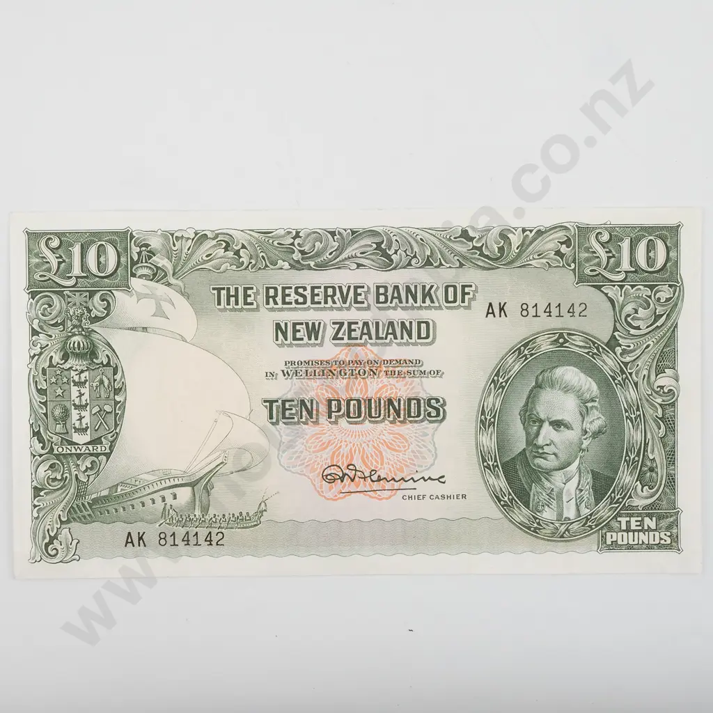 New Zealand Ten Pound Fleming Banknote - Better Grade  Image 1++