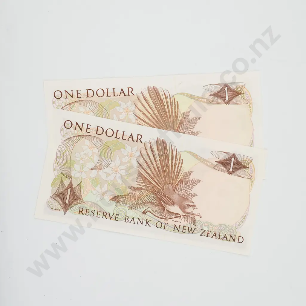 Consecutive Pair of Hardie AUNC One Dollar Notes  Image 1++