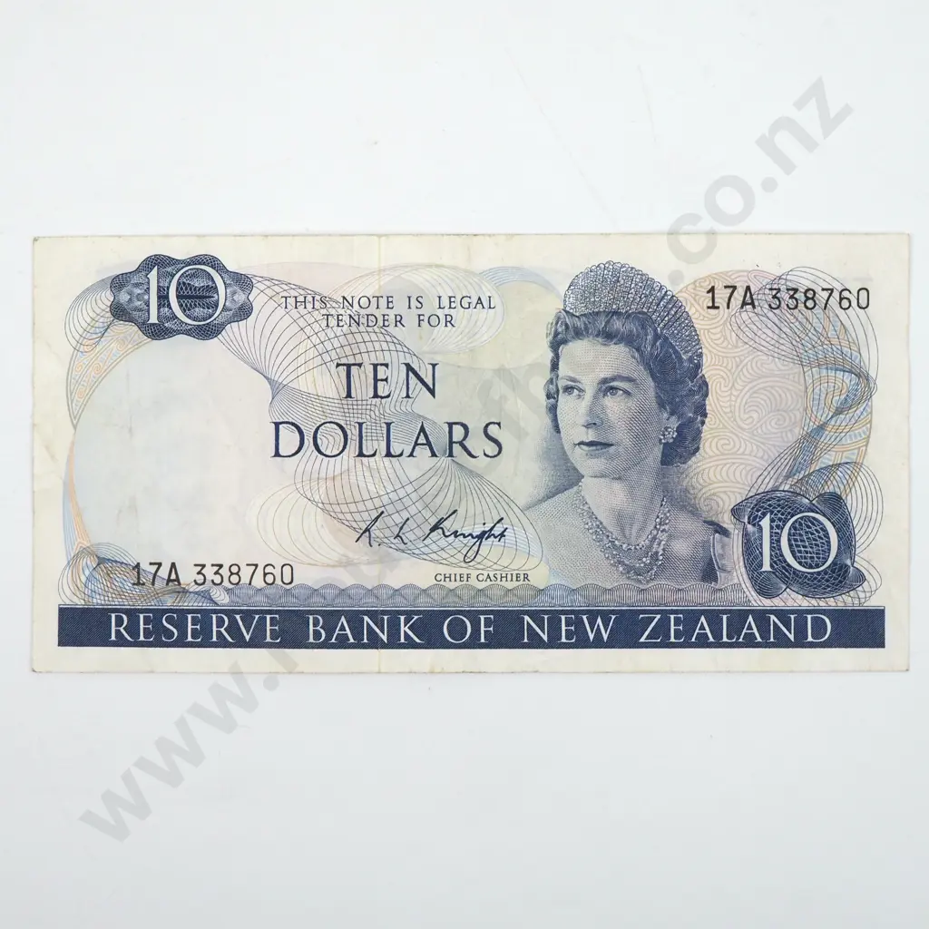 New Zealand Ten Dollar Knight Banknote  Image 1++