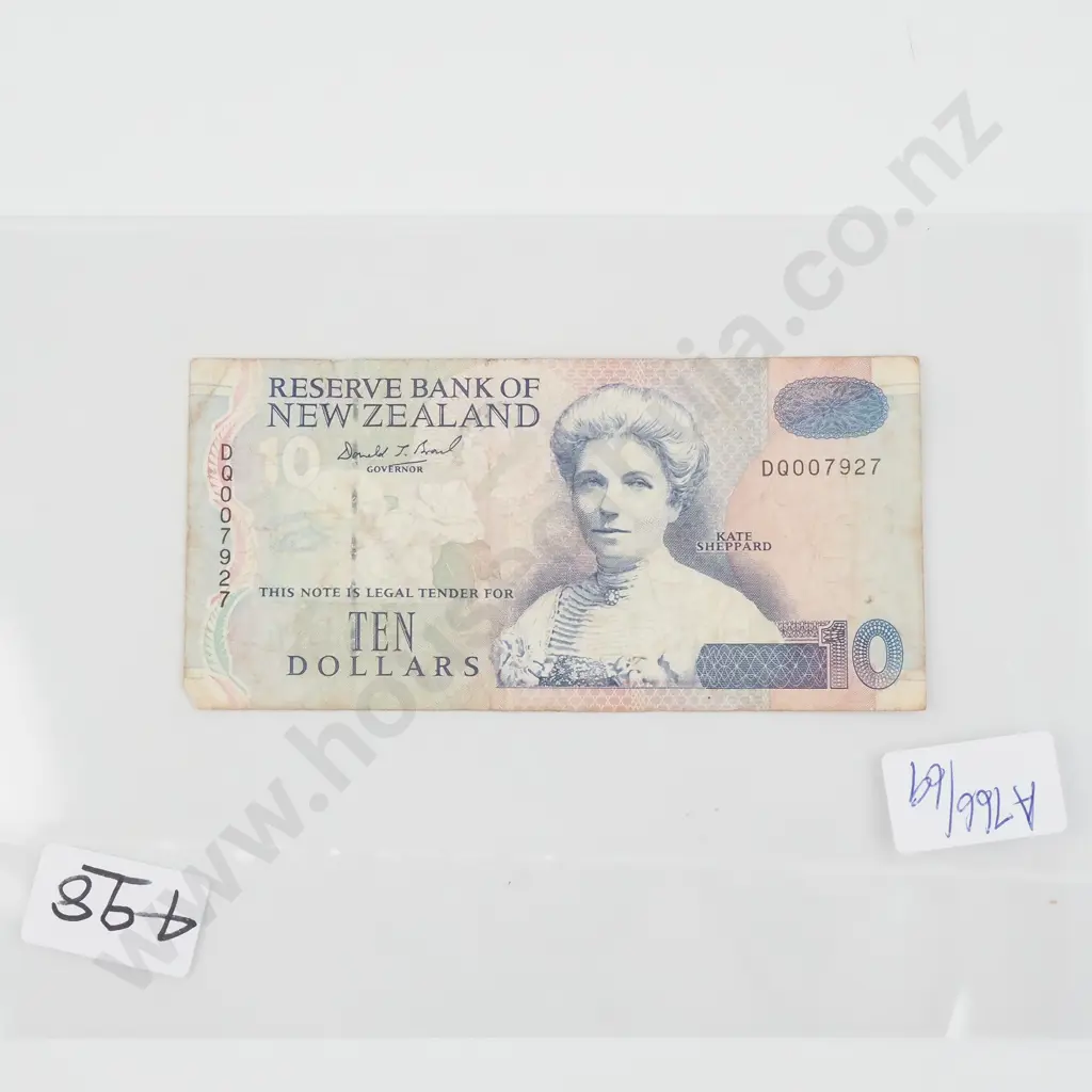New Zealand Ten Dollar Brash Banknote  Image 1++