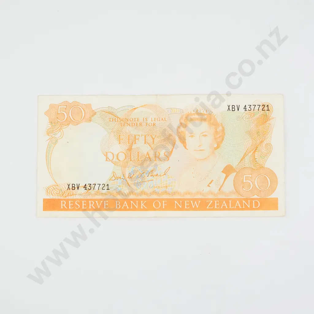 New Zealand Fifty Dollar Brash Banknote - Last Prefix  Image 1++