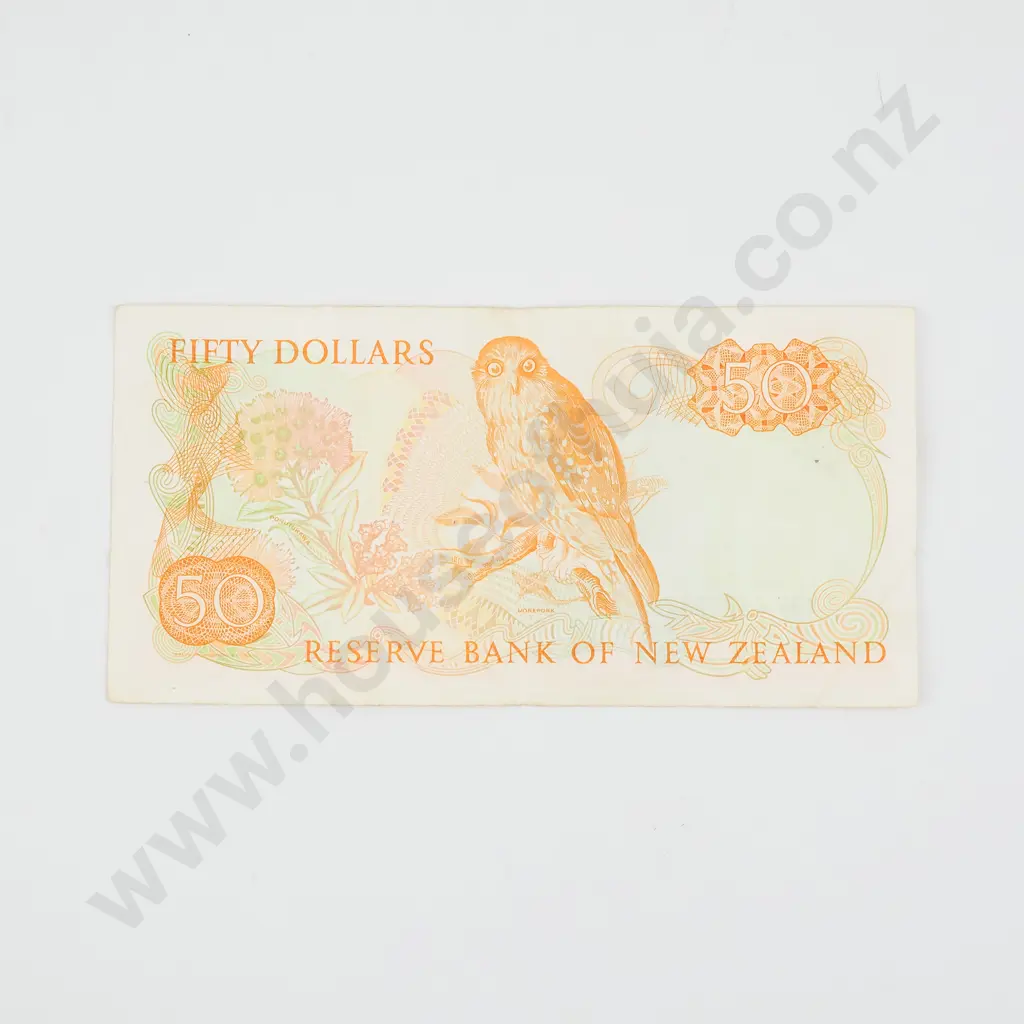 New Zealand Fifty Dollar Brash Banknote - Last Prefix  Image 1++