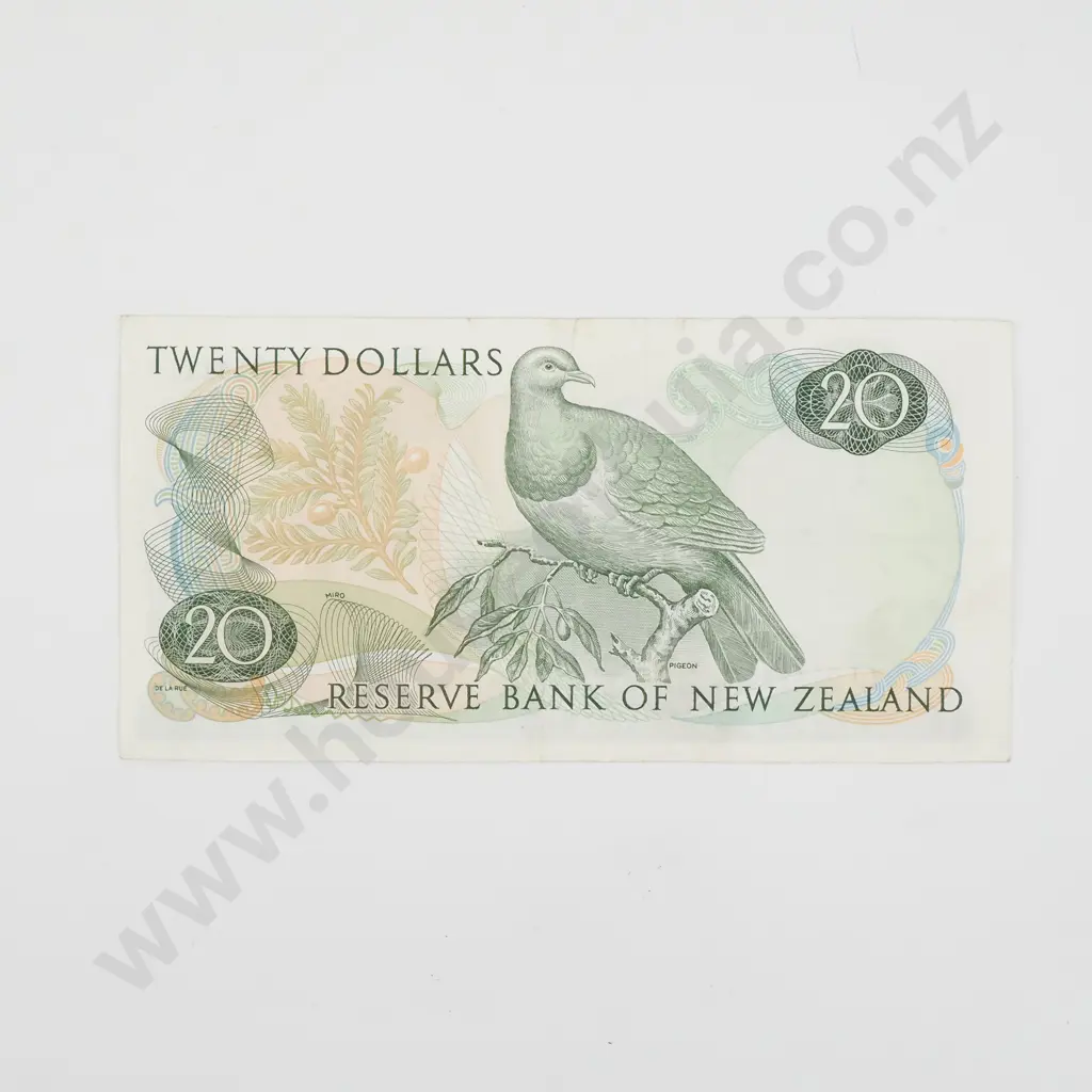 20 Dollar New Zealand Wilks Star Banknote - F CV $200  Image 1++