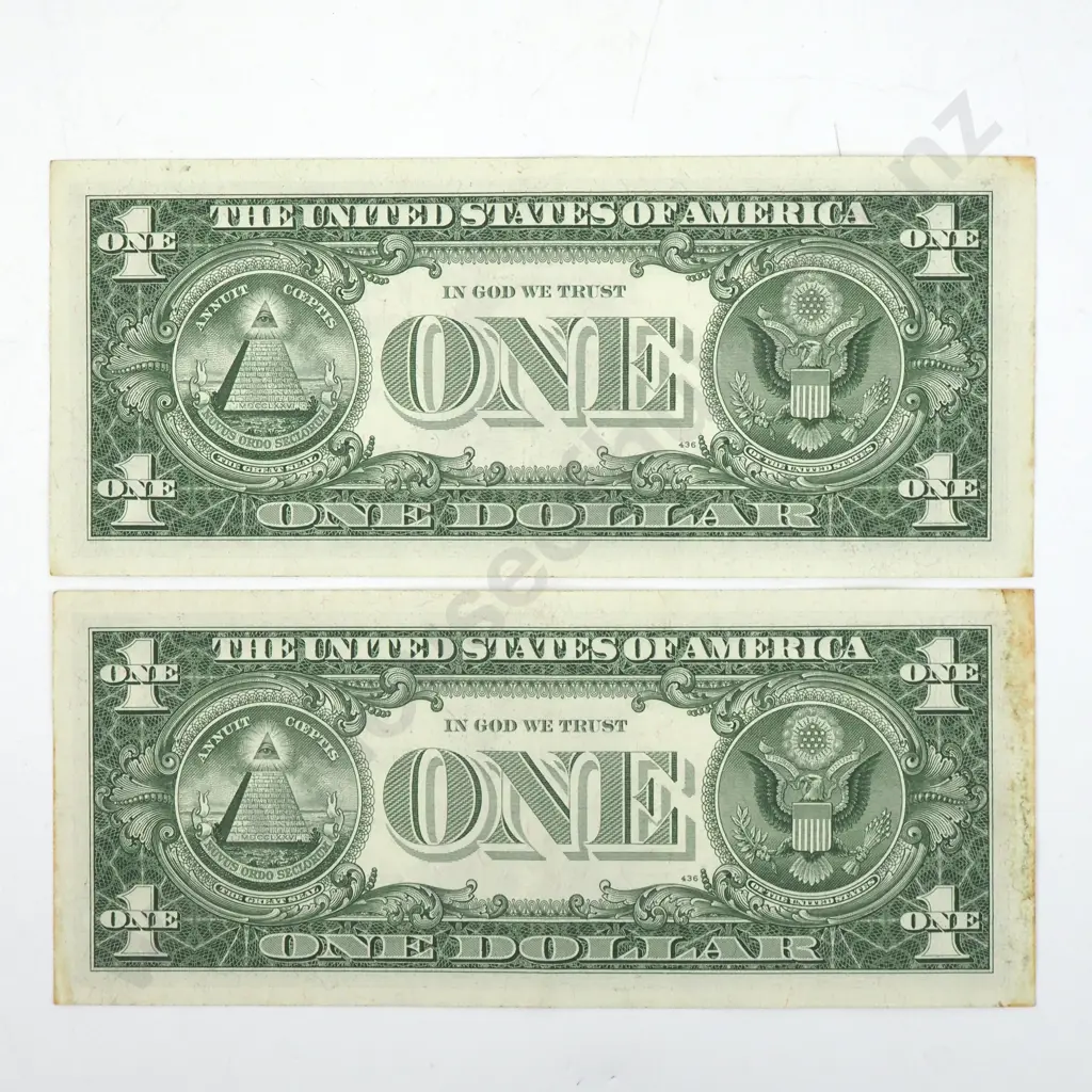 United States of America 1957 Series Almost Consecutive One Dollar Banknotes  Image 1++
