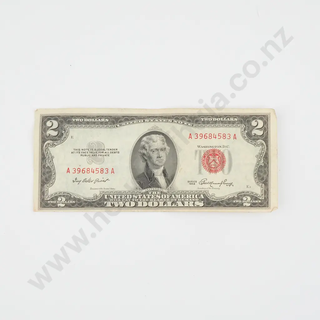 United States of America Two Dollar Banknote - 1953 Series  Image 1++