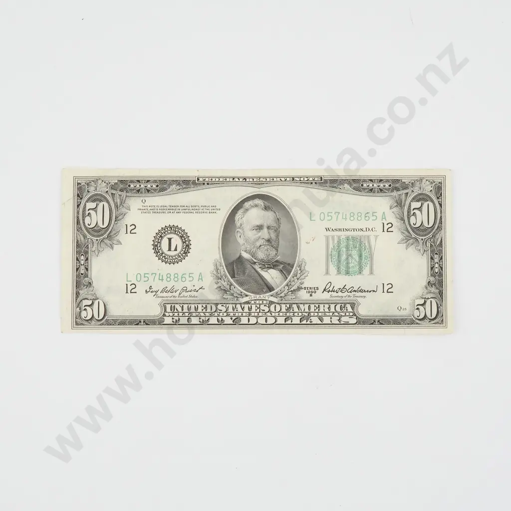 United States of America Fifty Dollar Banknote - 1950 Series  Image 1++