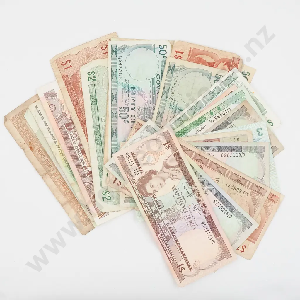 Large Assorted Lot of Pacific Island Banknotes  Image 1++