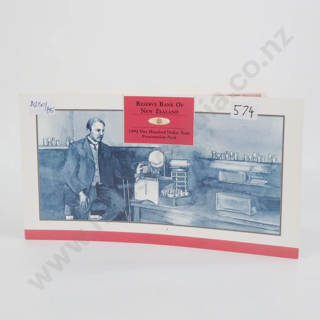 1992 Hundred Dollar Uncut Sheet of Four Presentation Pack  Image 1++