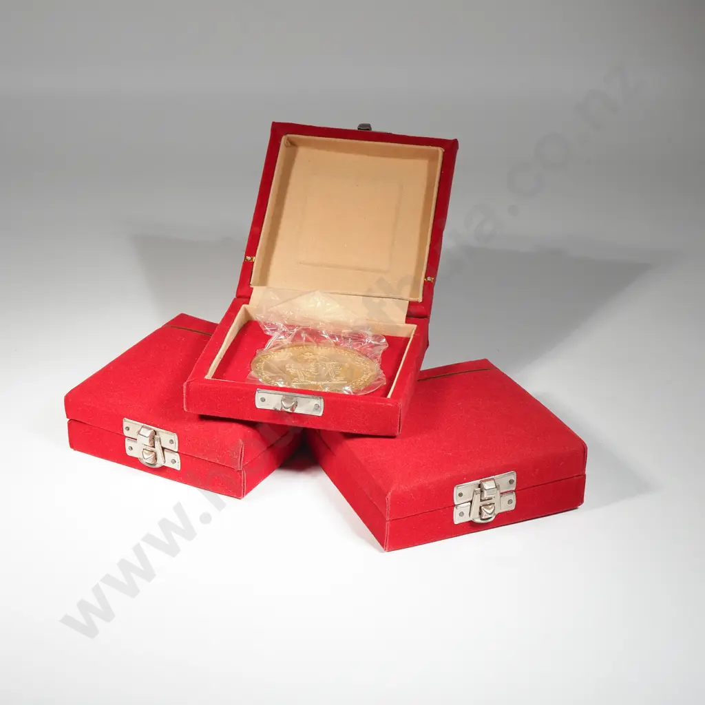 Three Cased Coins in Plush Cases  Image 1++