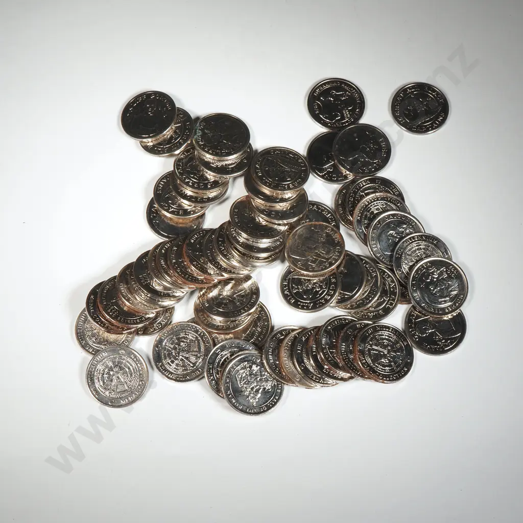 Large Assorted lot of White Metal Tokens  Image 1++