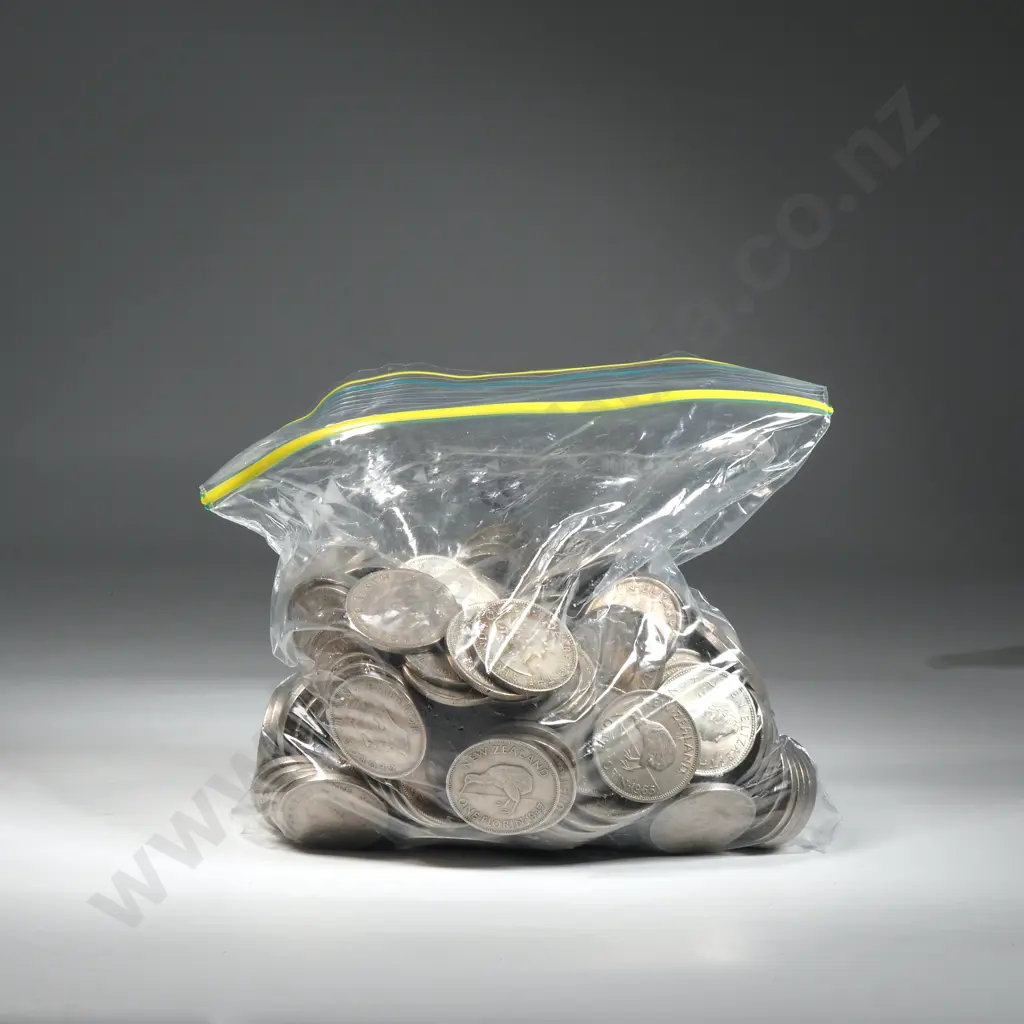 2.832 KG of Assorted New Zealand Florins - 1947 & Later Image 1++