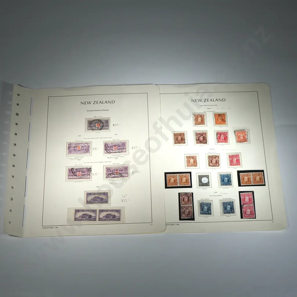 Two Sheets of New Zealand Stamps  Image 1++