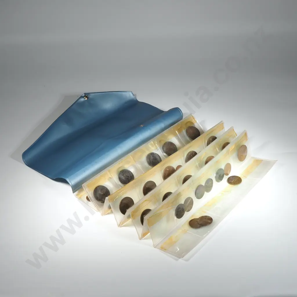 Blue Coin Folder w Assorted United Kingdom Coinage Image 1++