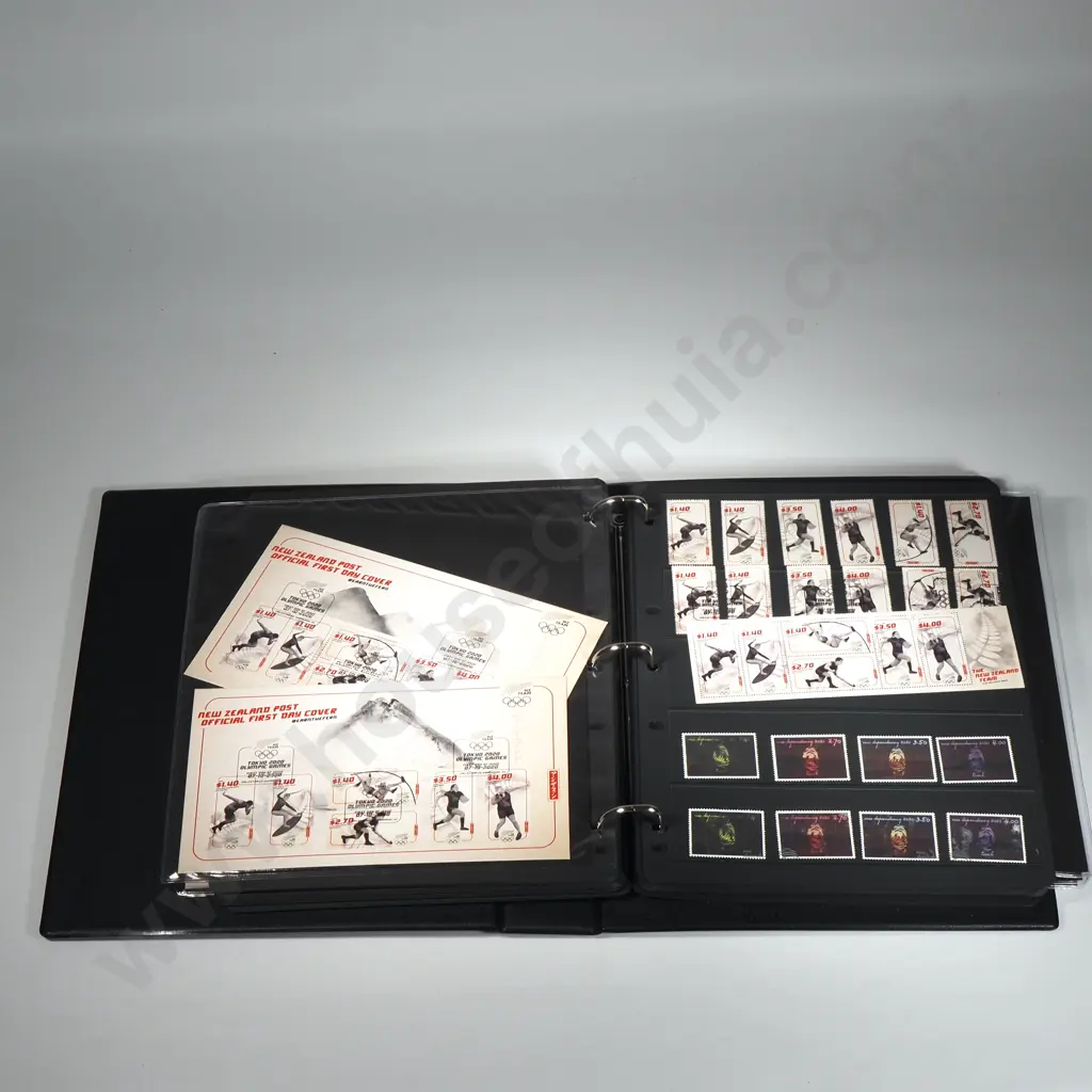 New Zealand Stamps, Mint & Used & First Day Covers in Album - Approx Face Value $750 Image 1++